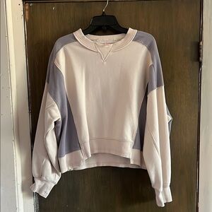 NWOT Free People Cream and Gray Sweater